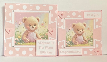 New Baby Girl Bear Toppers. by Hazel Underwood