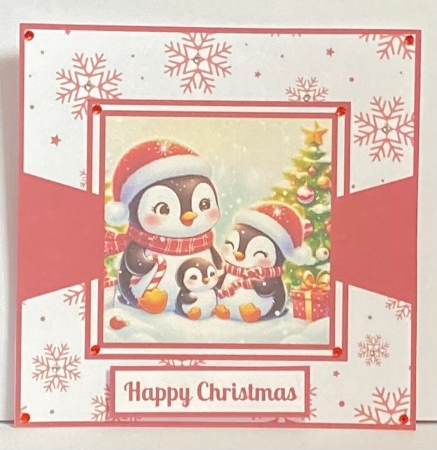 Cute Christmas Penguins Toppers. by Hazel Underwood
