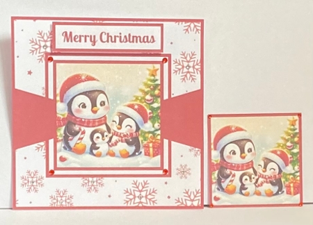 Cute Christmas Penguins Toppers. by Hazel Underwood