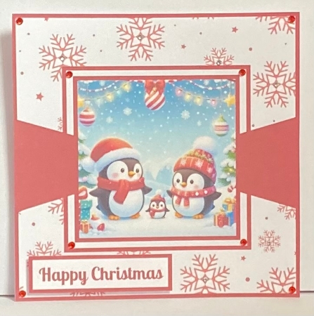 Cute Christmas Penguins Toppers. by Hazel Underwood