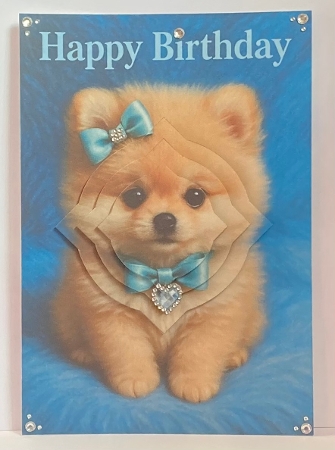 Birthday Pawsome Puppy Splendid Pyramid by Hazel Underwood