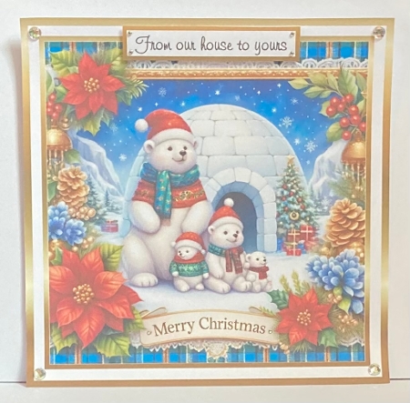 polar bears at christmas 1 by Hazel Underwood