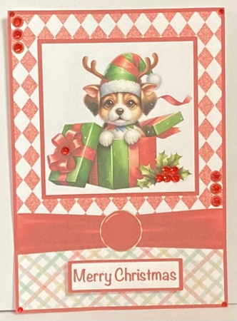 Christmas Animals 2 Card Front 5x7 by Hazel Underwood