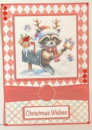 Christmas Animals 2 Card Front 5x7 by Hazel Underwood