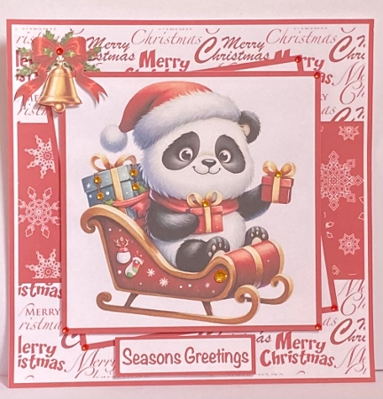 Christmas Pandas Mini Kit 7x7 by Hazel Underwood