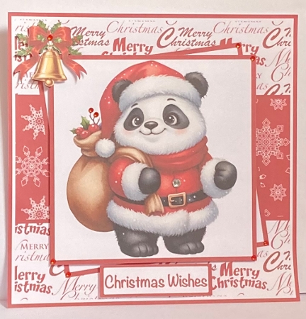 Christmas Pandas Mini Kit 7x7 by Hazel Underwood