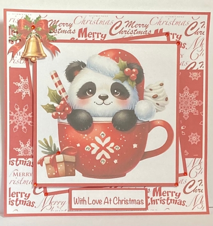 Christmas Pandas Mini Kit 7x7 by Hazel Underwood