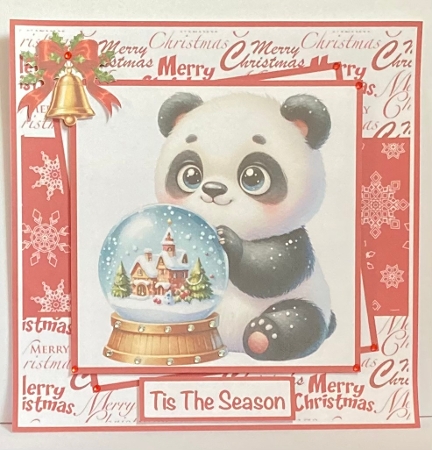 Christmas Pandas Mini Kit 7x7 by Hazel Underwood