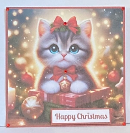 Cute Christmas kitten Toppers. by Hazel Underwood