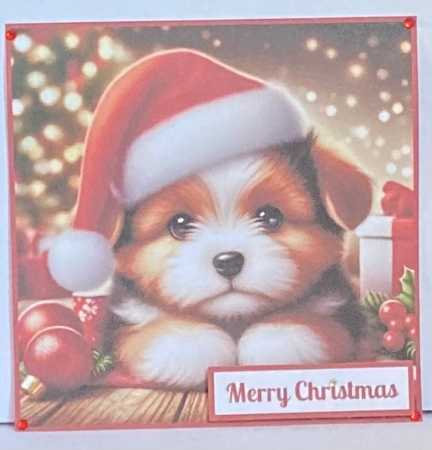 Cute Christmas Puppy Toppers. by Hazel Underwood