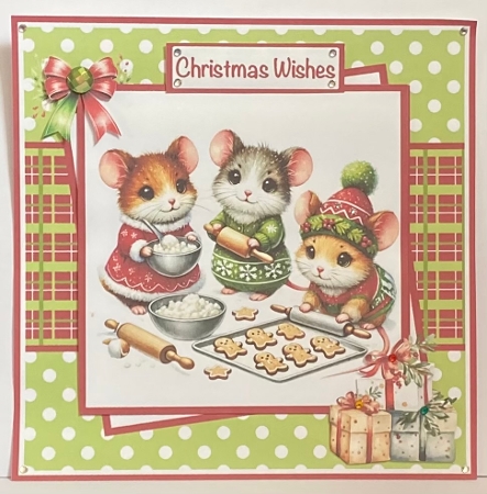 Christmas Mice #1 Mini Kit 7x7 by Hazel Underwood