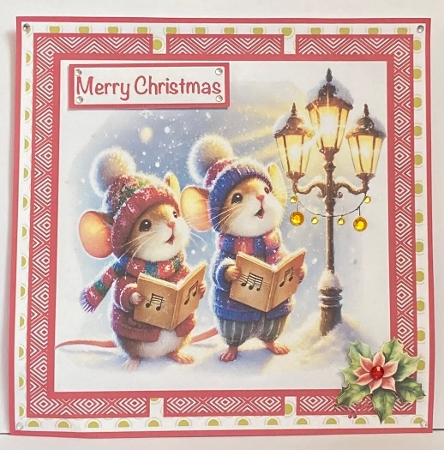 Christmas Mice #2 Mini Kit 7x7 by Hazel Underwood