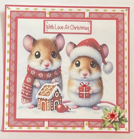 Christmas Mice #2 Mini Kit 7x7 by Hazel Underwood