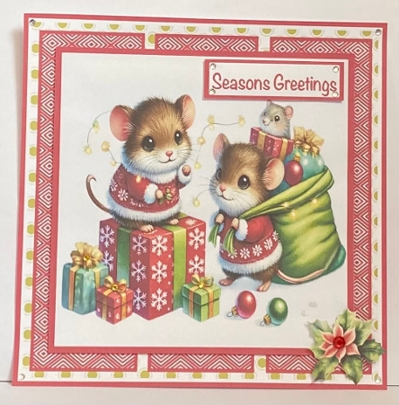 Christmas Mice #2 Mini Kit 7x7 by Hazel Underwood
