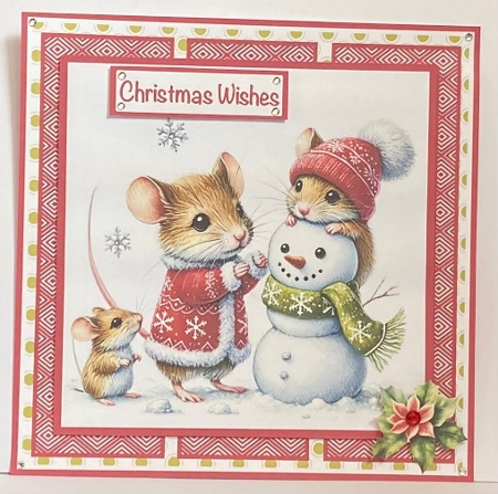 Christmas Mice #2 Mini Kit 7x7 by Hazel Underwood