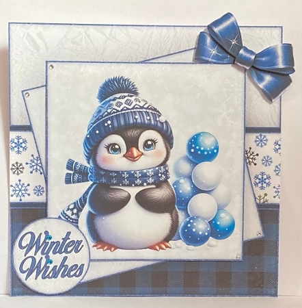Winter Penguin Mini Kit 7X7 by Hazel Underwood