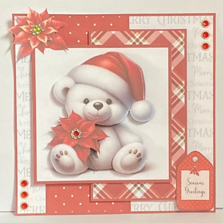 Santa Claus Teddies  - 8x8 Card Fronts Bumper Kit by Hazel Underwood
