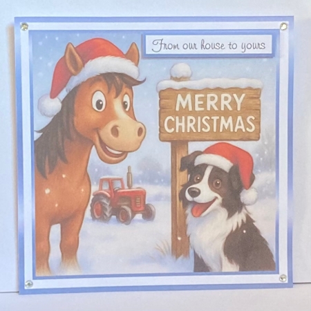 the christmas sign horse by Hazel Underwood