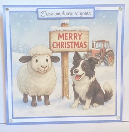 the christmas sign sheep by Hazel Underwood
