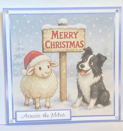 the christmas sign sheep 2 by Hazel Underwood