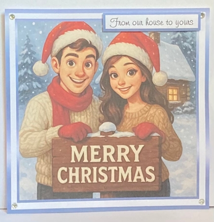 the christmas sign young couple by Hazel Underwood