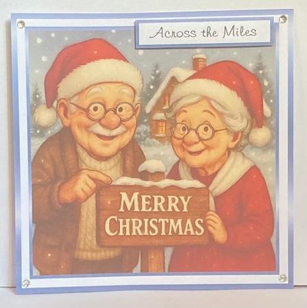 the christmas sign old couple by Hazel Underwood