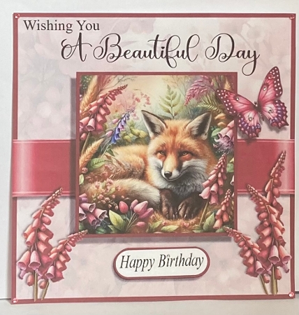 Fox in Foxgloves by Hazel Underwood