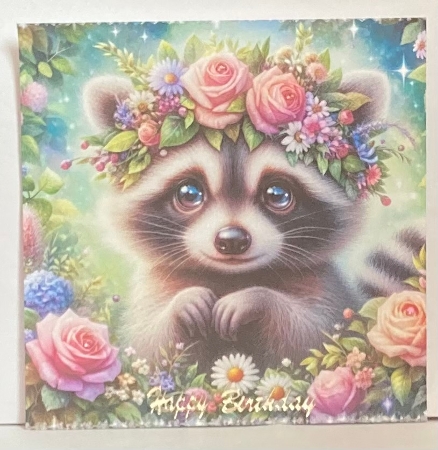 Floral Racoons by Hazel Underwood
