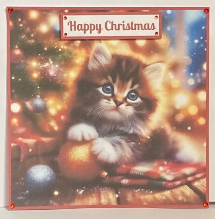 Cute Christmas Kitten Toppers. by Hazel Underwood