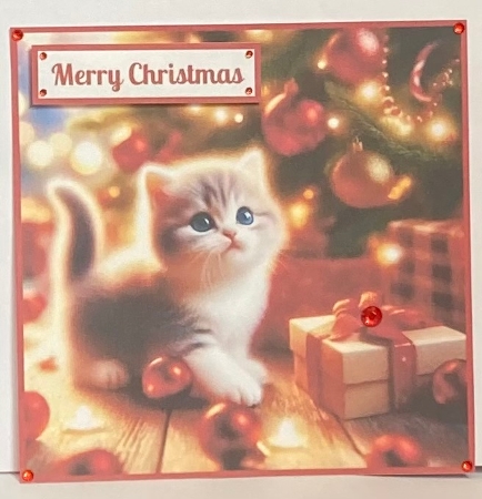 Cute Christmas Kitten Toppers. by Hazel Underwood