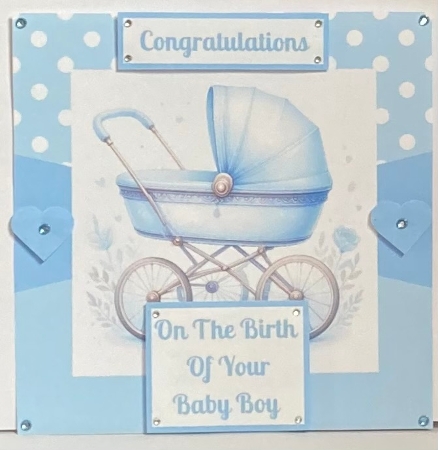 Baby Blue Pram Toppers. by Hazel Underwood