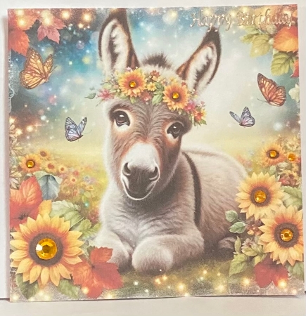 Sunflower  Sparkle Donkey  by Hazel Underwood