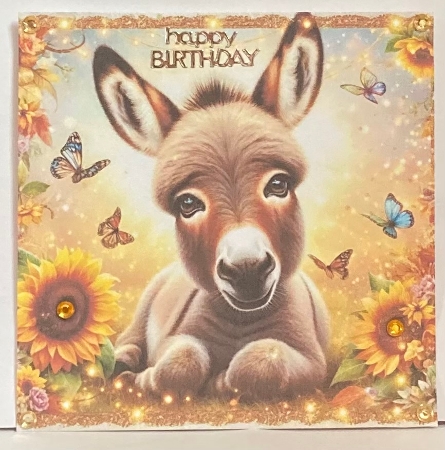 Sunflower  Sparkle Donkey  by Hazel Underwood