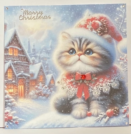 Festive Hat Cats  by Hazel Underwood