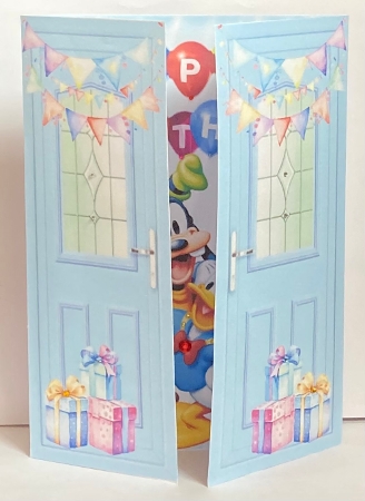 Blue Gatefold With , Mickey, Goofy & Donald Duck (THREE) by Hazel Underwood