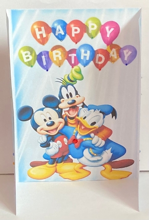 Blue Gatefold With , Mickey, Goofy & Donald Duck (THREE) by Hazel Underwood