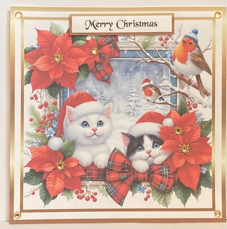 kittens 1 at christmas by Hazel Underwood