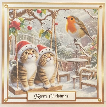 kittens 2 at christmas by Hazel Underwood