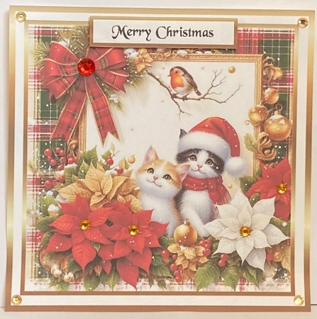 kittens 4 at christmas by Hazel Underwood