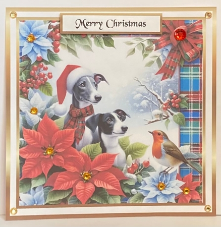 pups at christmas by Hazel Underwood