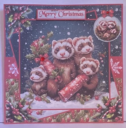 Festive Ferrets by Hazel Underwood