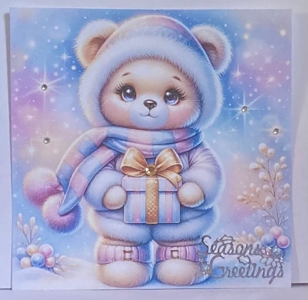 Fluffy Winter Bear - Illustrations for Cards, Mini kits & Designers by Hazel Underwood