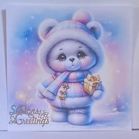 Fluffy Winter Bear - Illustrations for Cards, Mini kits & Designers by Hazel Underwood