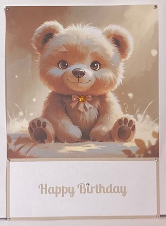 Cute Teddy Bear 5 X 7 Card Front. by Hazel Underwood