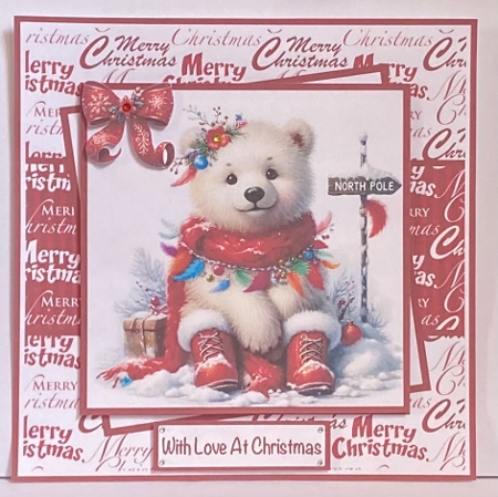 Polar Bear Christmas #2 Mini Kit 7x7 by Hazel Underwood