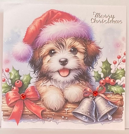 Fluffy Christmas Puppy - Illustrations for Cards, Mini kits & Designers by Hazel Underwood
