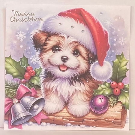 Fluffy Christmas Puppy - Illustrations for Cards, Mini kits & Designers by Hazel Underwood