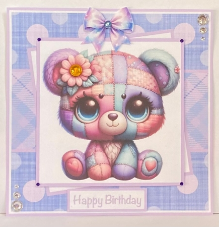 Patchwork Bear Mini Kit 7x7 by Hazel Underwood