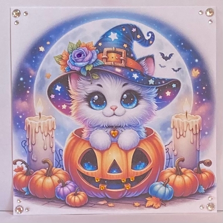 Jack O Latern Kitten - Illustrations for Cards, Mini kits & Designers by Hazel Underwood