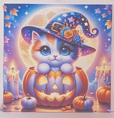 Jack O Latern Kitten - Illustrations for Cards, Mini kits & Designers by Hazel Underwood
